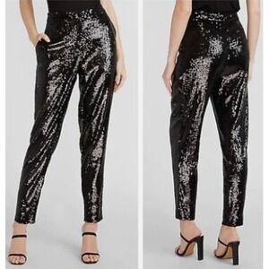 Express High Rise Sequin Ankle Pants W32 Glam Party Going Out Disco Club Event